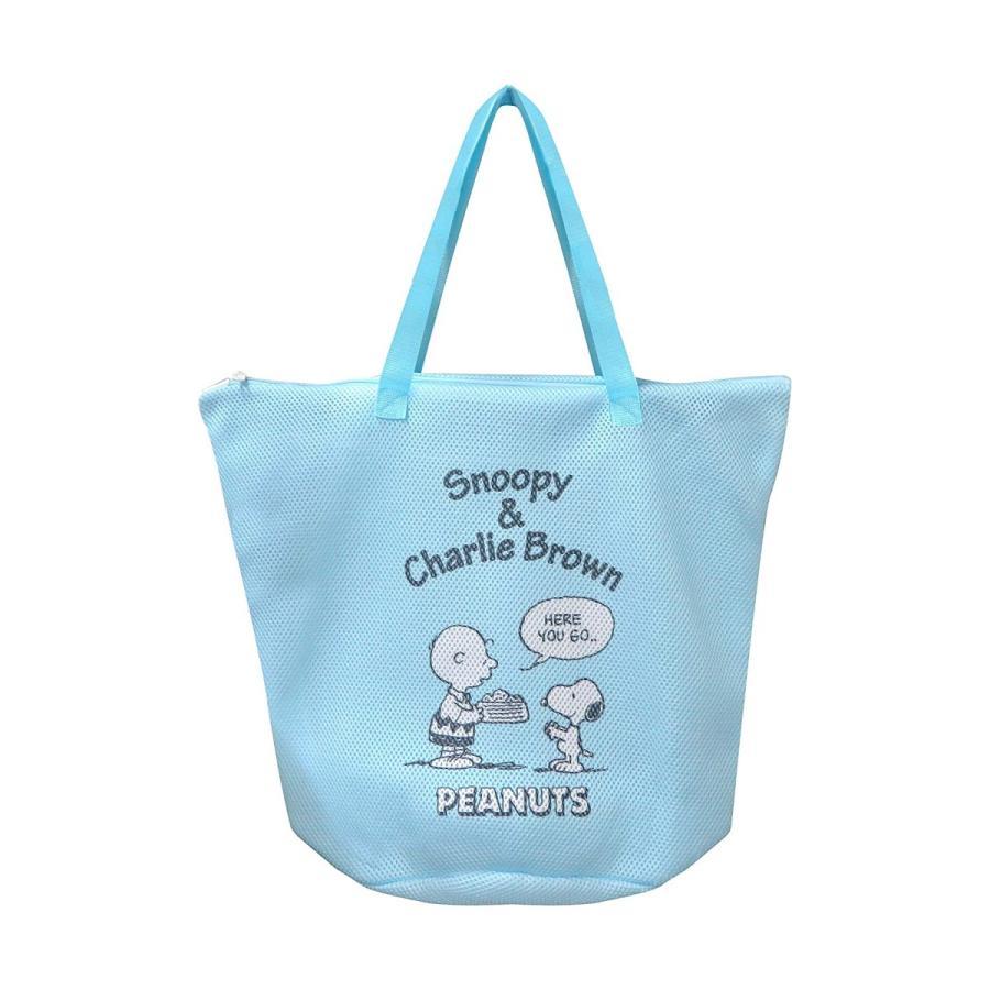 阿猴達可達 日本境內限定 PEANUTS 史努比 Snoopy 阿比 加厚版 洗衣袋 洗衣網 可提背 48cm 全新品-細節圖3