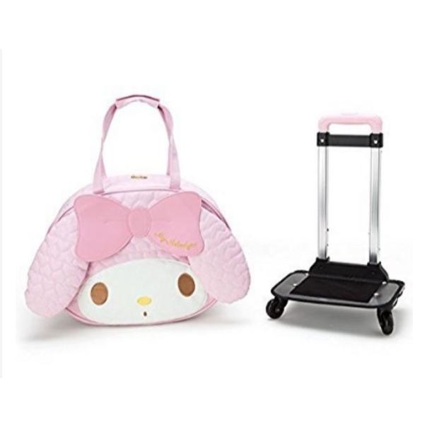 阿猴達可達 日本限定款 三麗鷗 Melody 美樂蒂 MM頭型 行李 旅行 可分離拉桿 全新正日貨 現貨一咖-細節圖2