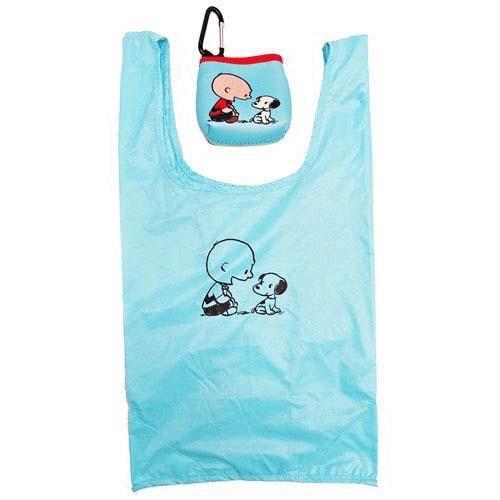 阿猴達可達 日本限定款 PEANUTS 史奴比 史努比 SNOOPY 手提袋 收納 環保購物袋 登山扣購物袋 全新品-細節圖8