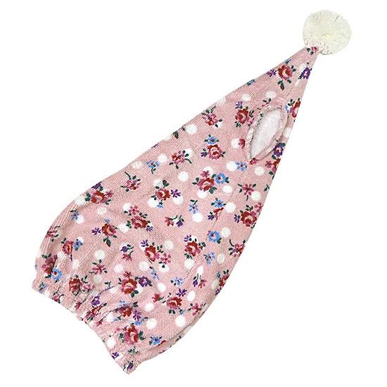 阿猴達可達 JAPAN日本限定款 日本花卉圖案 兒童 吸水帽 吸水性超強 吸水速乾 髮帶帽 毛巾帽 浴巾帽 全新品-細節圖5