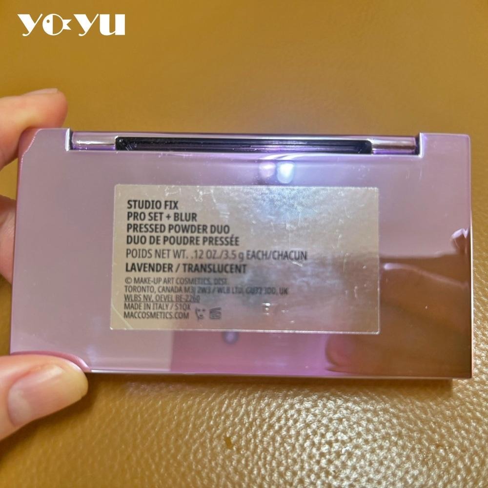 MAC 口袋雙色濾鏡蜜粉餅#紫白餅 專業無瑕輕透濾鏡蜜粉 粉餅 二手彩妝 粉底 提亮 遮瑕 現貨 蜜粉-細節圖3