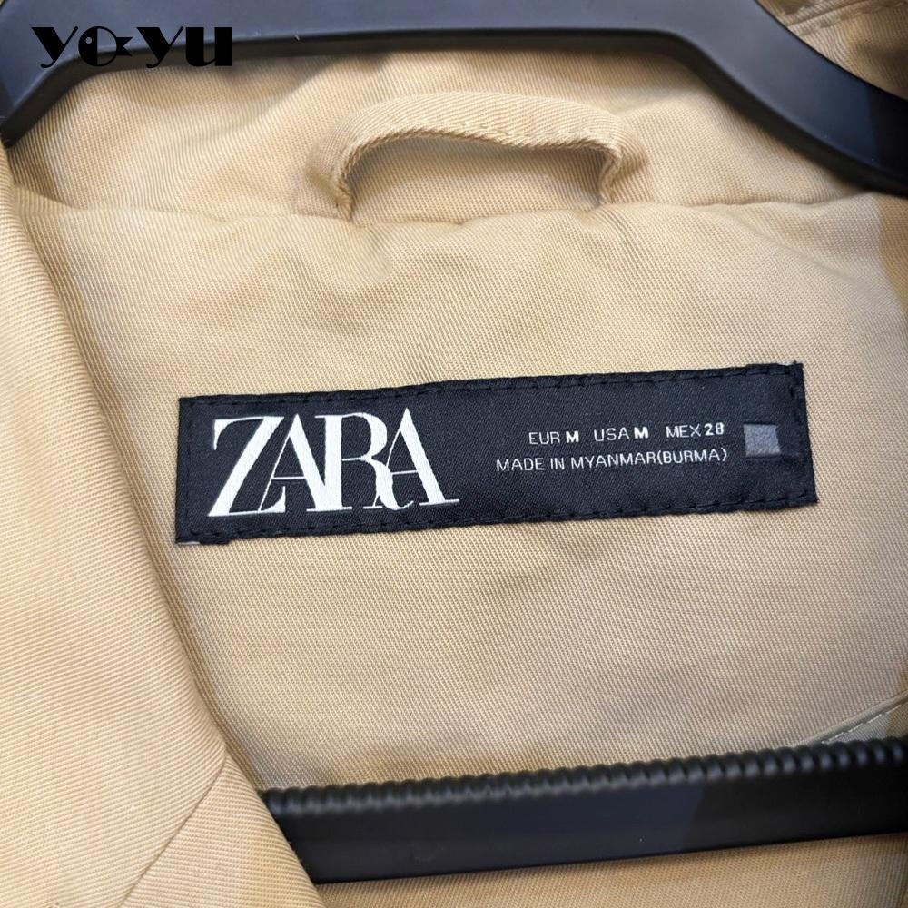 ZARA短版風衣外套 歐美風 時尚女裝 短款風衣 寬松 百搭外套 Zara 上衣 衣服 冬季 騎車 夏季新品 夾克二手-細節圖6