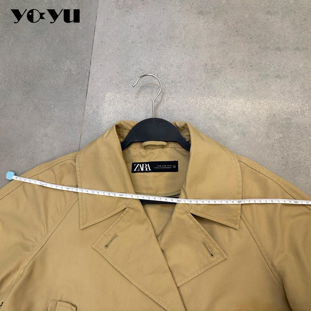 ZARA短版風衣外套 歐美風 時尚女裝 短款風衣 寬松 百搭外套 Zara 上衣 衣服 冬季 騎車 夏季新品 夾克二手-細節圖7