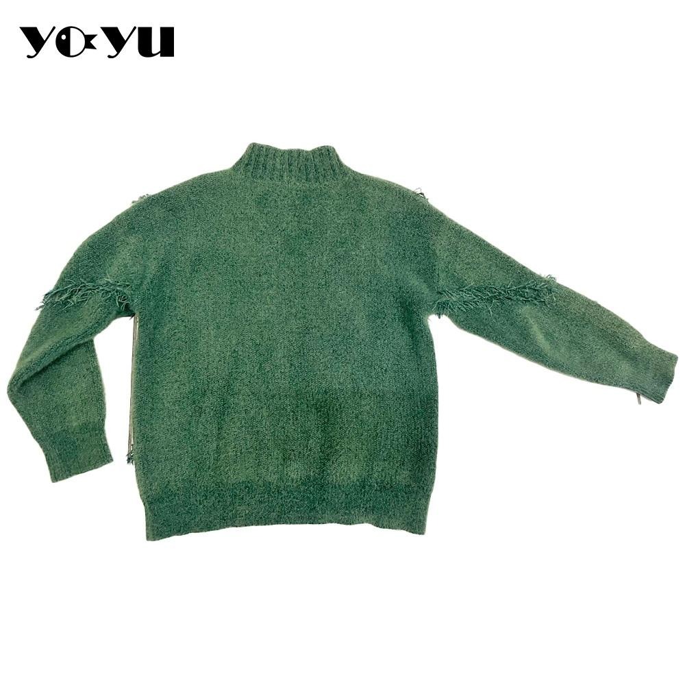 高領流蘇毛衣/不規則貓咪毛衣 針織衫 聖誕節 聖誕樹 聖誕節 保暖 設計 二手女裝 9.9成新只穿一次清倉 衣服交換禮物-細節圖4