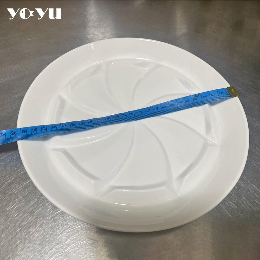 hippo健康油切盤 26cm大尺寸 瀝油 瀝水 瀝湯好幫手 造型餐盤 純白 解凍 旋轉餐盤 碟子 盤子 墊子 防蟻盤-細節圖3