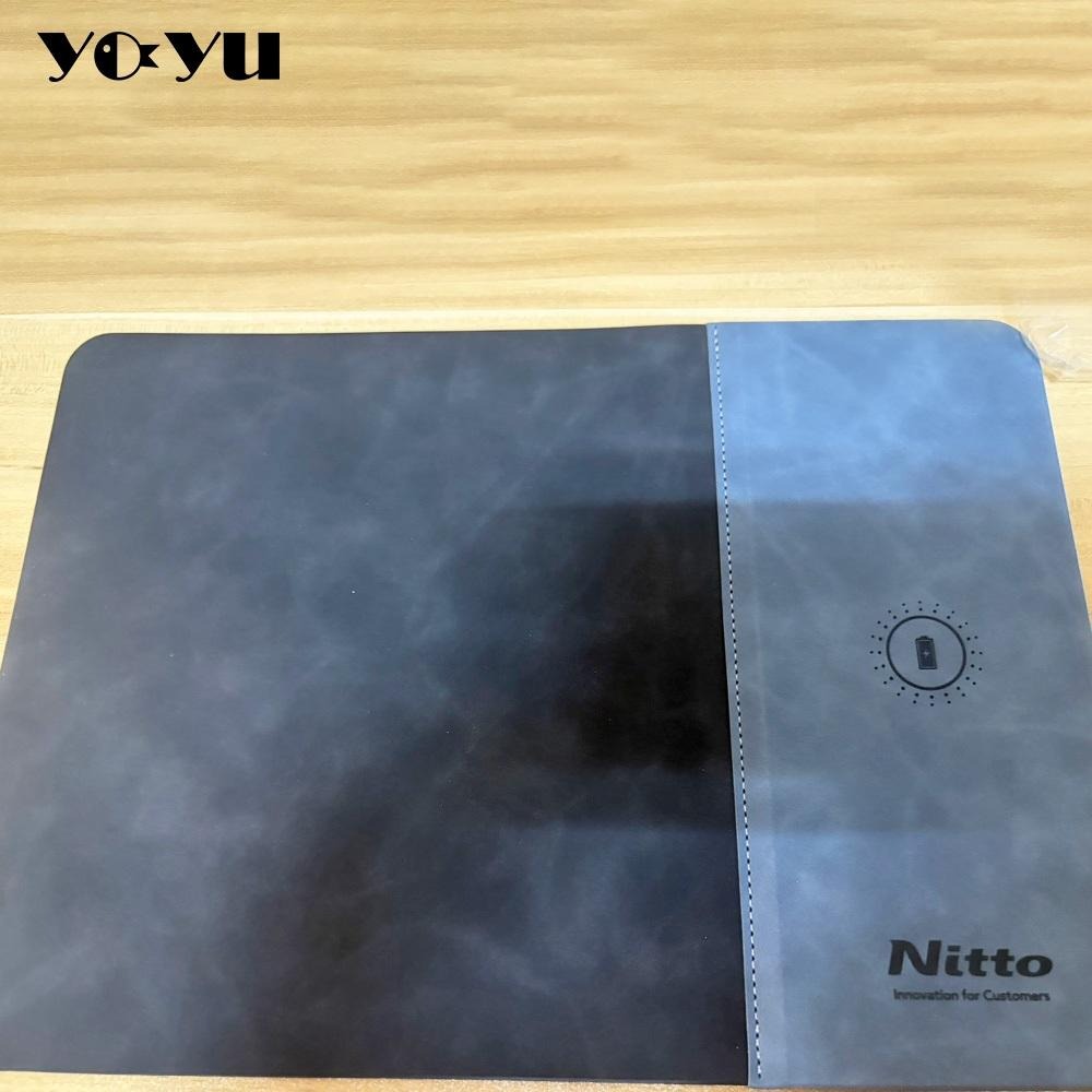 Nitto無線充電滑鼠墊15W PU皮 無線充 滑鼠墊 日東電工 手機充電 一放即充-細節圖2