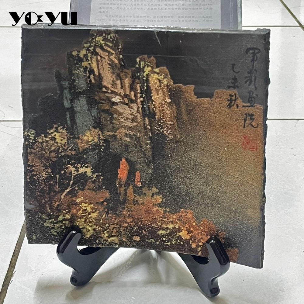 軍聲砂石畫 瓦片砂畫(3幅/組) 張家界 收藏 畫 居家裝飾 手工藝 中國畫 送禮 禮物 過年 聖誕節 交換禮物 父親節-細節圖2