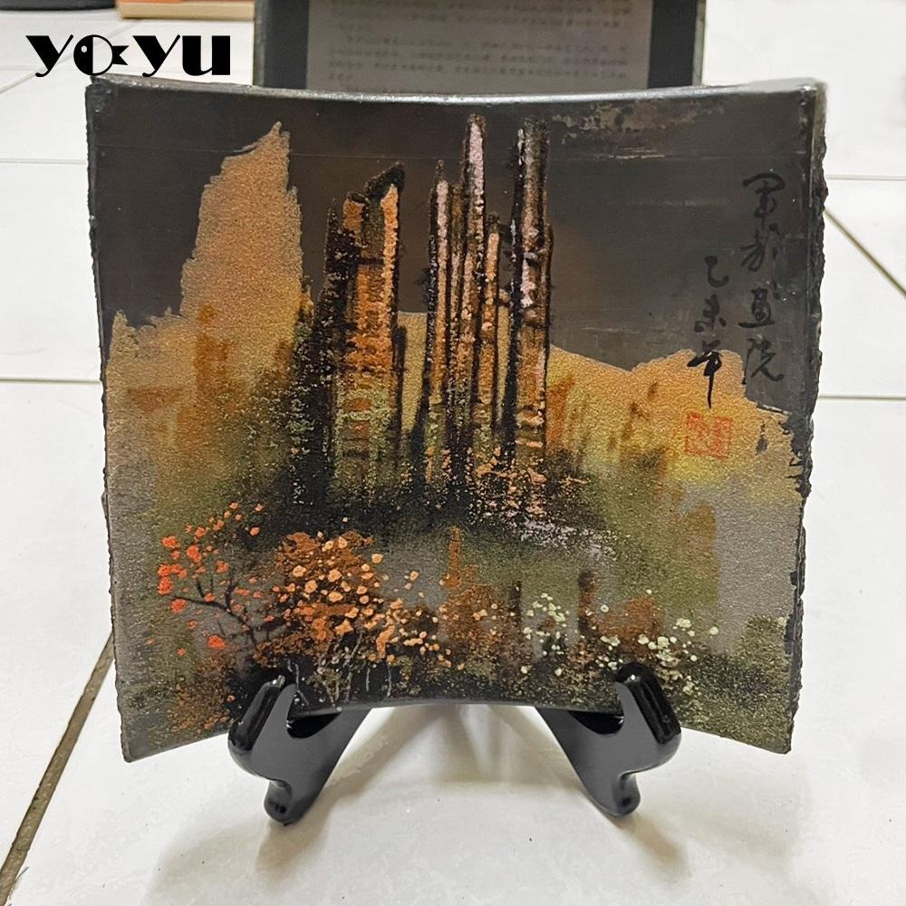 軍聲砂石畫 瓦片砂畫(3幅/組) 張家界 收藏 畫 居家裝飾 手工藝 中國畫 送禮 禮物 過年 聖誕節 交換禮物 父親節-細節圖3