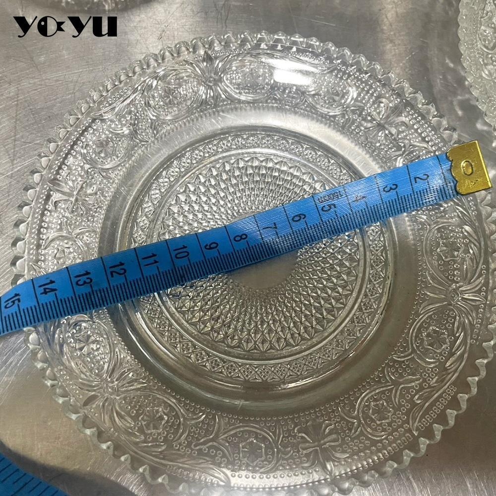 早期KIG Malaysia點心碗盤組 碗盤一組 玻璃碗盤組 透明雕花 復古壓花 碗 盤子 點心 餐具 日常 吃飯-細節圖3