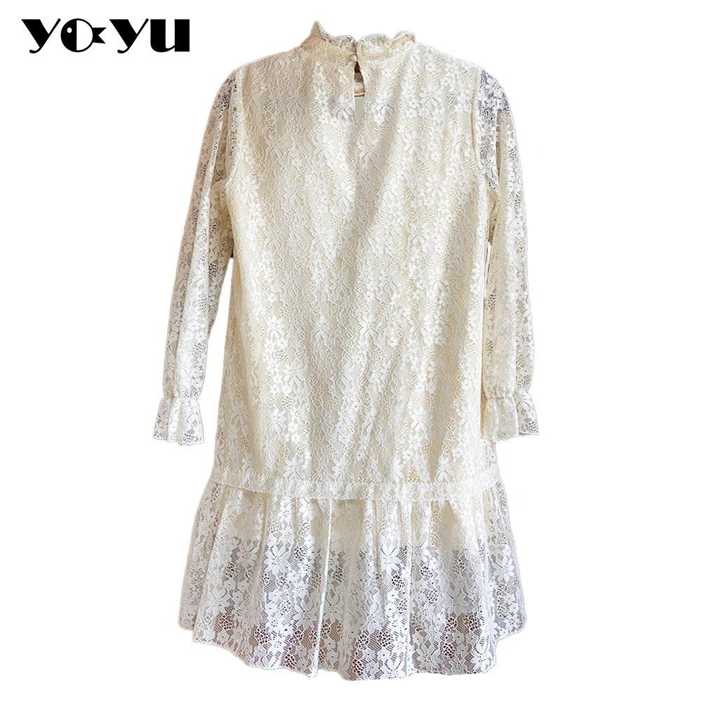 二手女裝 9.9成新只穿一次清倉 衣服 洋裝 外套  大衣 休閒 蕾絲 超美雕花透膚 過年新衣 便宜百搭 尺寸約為M-L-細節圖4