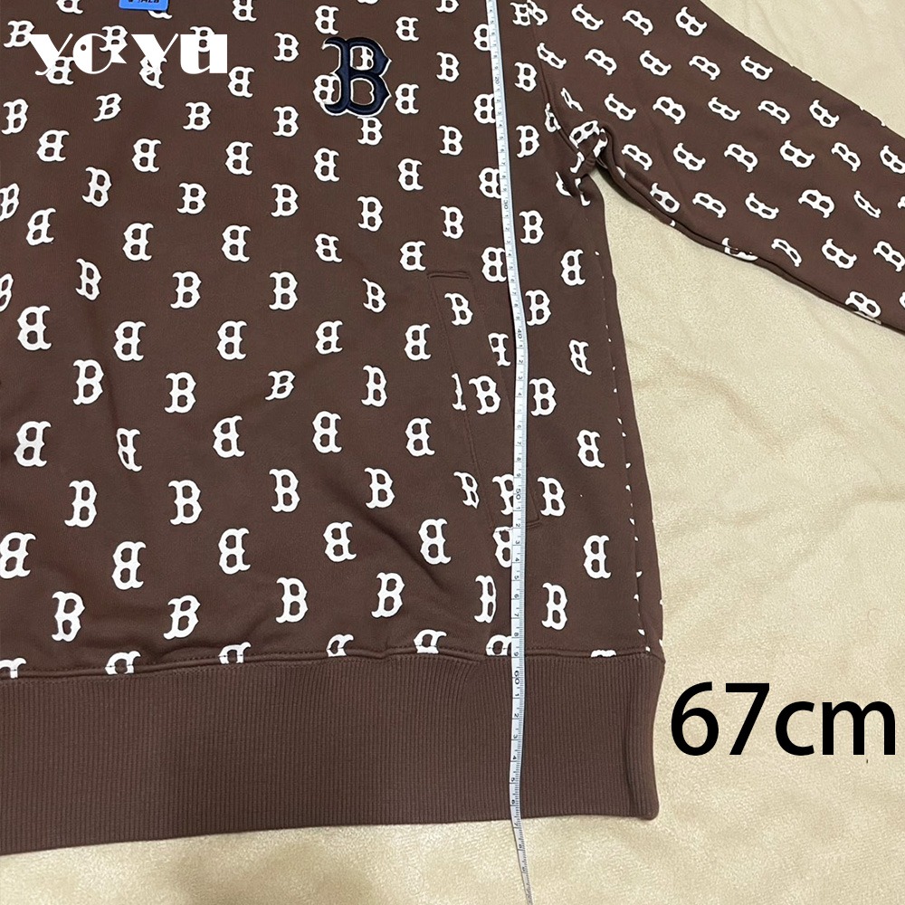 MLB 連帽上衣 帽T MONOGRAM 老花系列 波士頓紅襪隊 連帽衣 秋冬季 上衣 女款 運動休閒 居家上衣 滿版-細節圖6