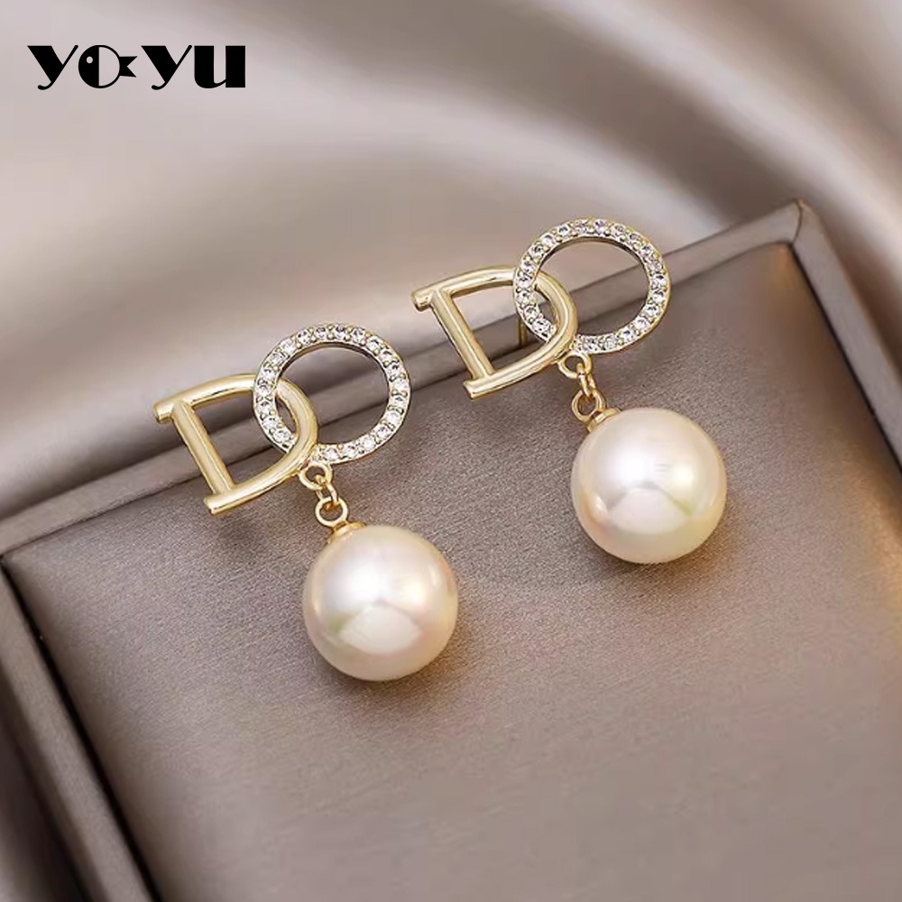 珍珠吊墜 耳針款 高品質飾品 優雅貴氣 耳環 大氣大方 耳飾 閨蜜耳釘 耳釘 氣質小眾設計 金色耳環 現貨 隔日到-細節圖2