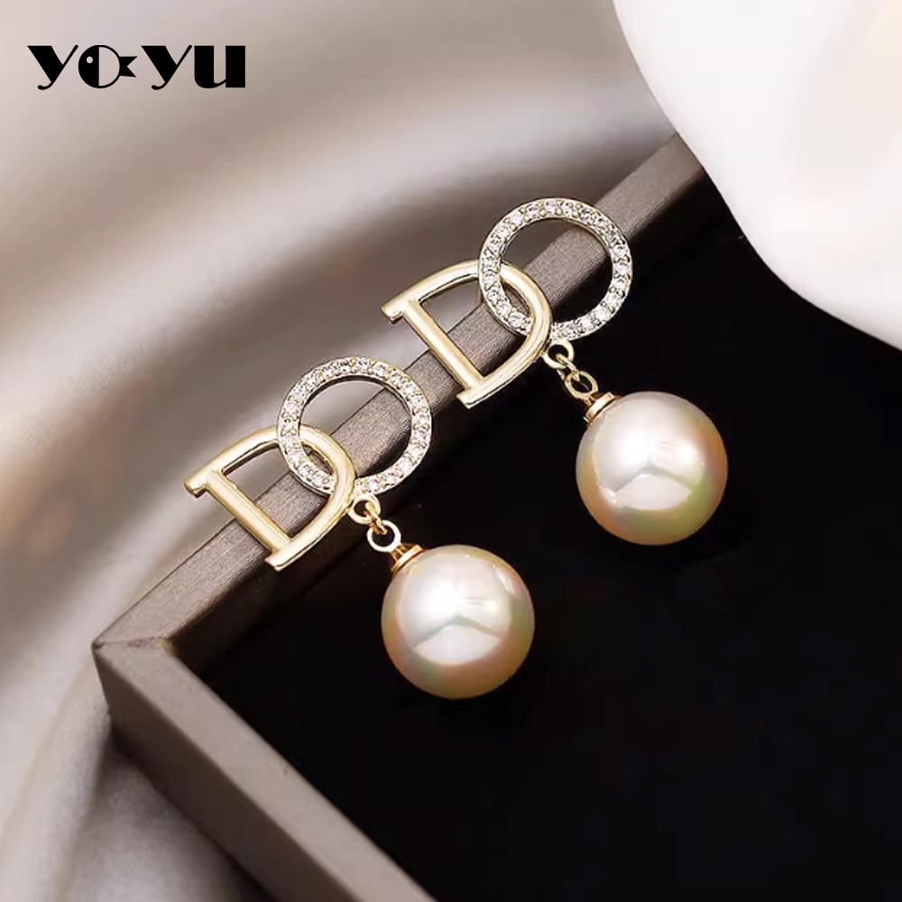 珍珠吊墜 耳針款 高品質飾品 優雅貴氣 耳環 大氣大方 耳飾 閨蜜耳釘 耳釘 氣質小眾設計 金色耳環 現貨 隔日到-細節圖3