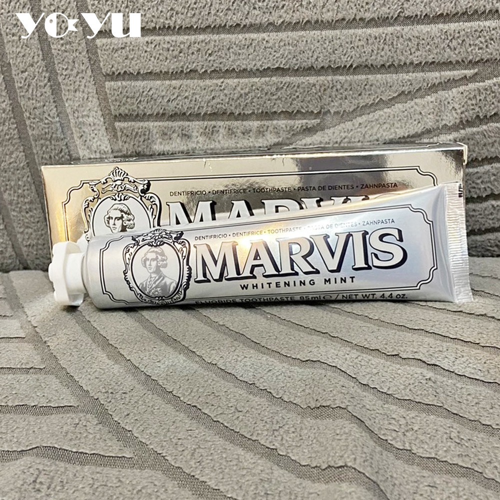 MARVIS 義大利亮白薄荷牙膏85ml 全新 現貨 牙膏 精品牙膏 經典強化 去菸牙膏 護齦 牙齒亮白 刷牙 清新-細節圖3