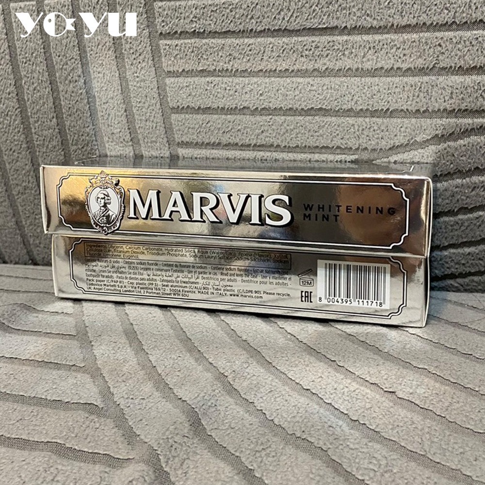 MARVIS 義大利亮白薄荷牙膏85ml 全新 現貨 牙膏 精品牙膏 經典強化 去菸牙膏 護齦 牙齒亮白 刷牙 清新-細節圖4