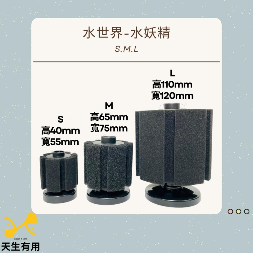 現貨-水妖精 S/M/L  生化棉 過濾 海棉過濾 生物過濾器 培菌 硝化菌 培菌棉 氣動-細節圖2