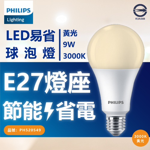 [喜萬年] PHILIPS飛利浦 易省 LED 12W 11W 9W 球泡燈 IEC 無藍光燈泡
