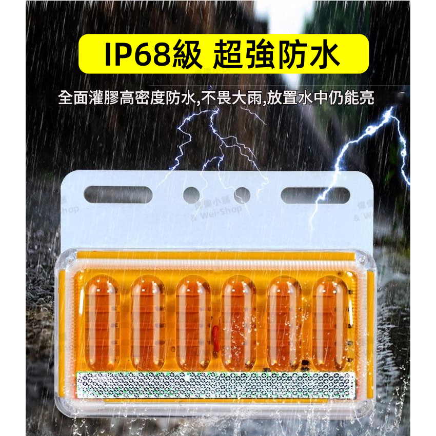 【買十送一】今天買 當天寄出 12V/24V通用貨車邊燈 照地燈 警示燈 爆閃燈 方向燈 照輪燈 邊燈 倒車燈 後車燈-細節圖6