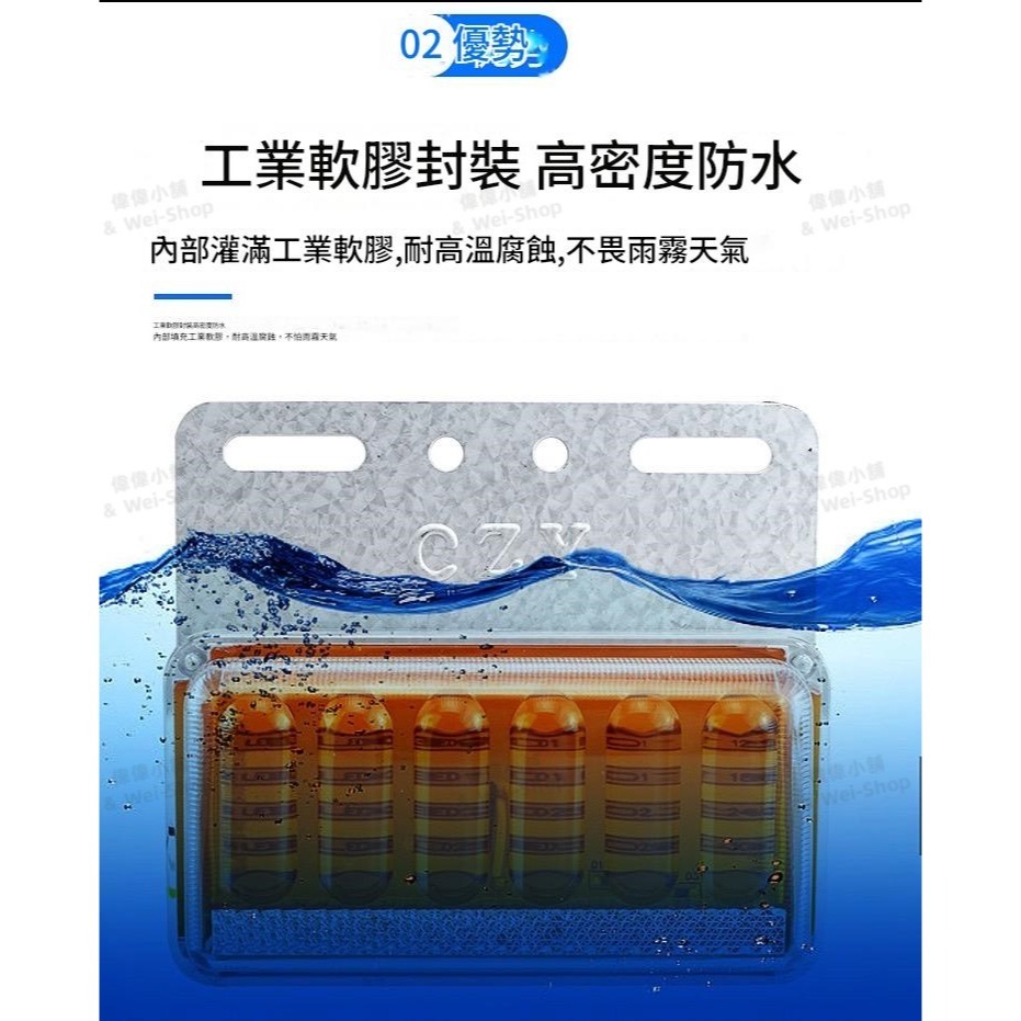 【買十送一】今天買 當天寄出 12V/24V通用貨車邊燈 照地燈 警示燈 爆閃燈 方向燈 照輪燈 邊燈 倒車燈 後車燈-細節圖10