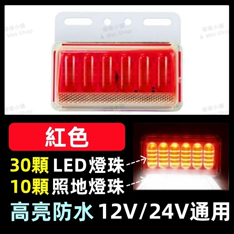 【買十送一】今天買 當天寄出 12V/24V通用貨車邊燈 照地燈 警示燈 爆閃燈 方向燈 照輪燈 邊燈 倒車燈 後車燈-規格圖11