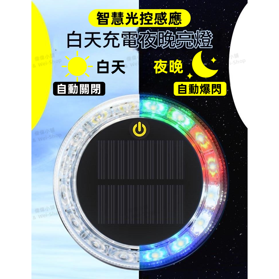 【今天買 當天寄出】最新第四代🔥太陽能爆閃燈 強磁防水+爆閃警示 警示燈 爆閃警示燈 防撞燈 貨車警示燈 自動開關 霧-細節圖2