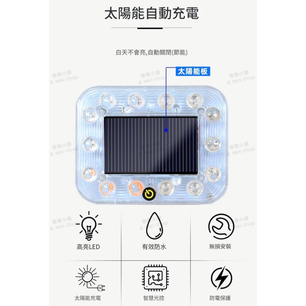 【今天買 當天寄出】最新第四代🔥太陽能爆閃燈 強磁防水+爆閃警示 警示燈 爆閃警示燈 防撞燈 貨車警示燈 自動開關 霧-細節圖5