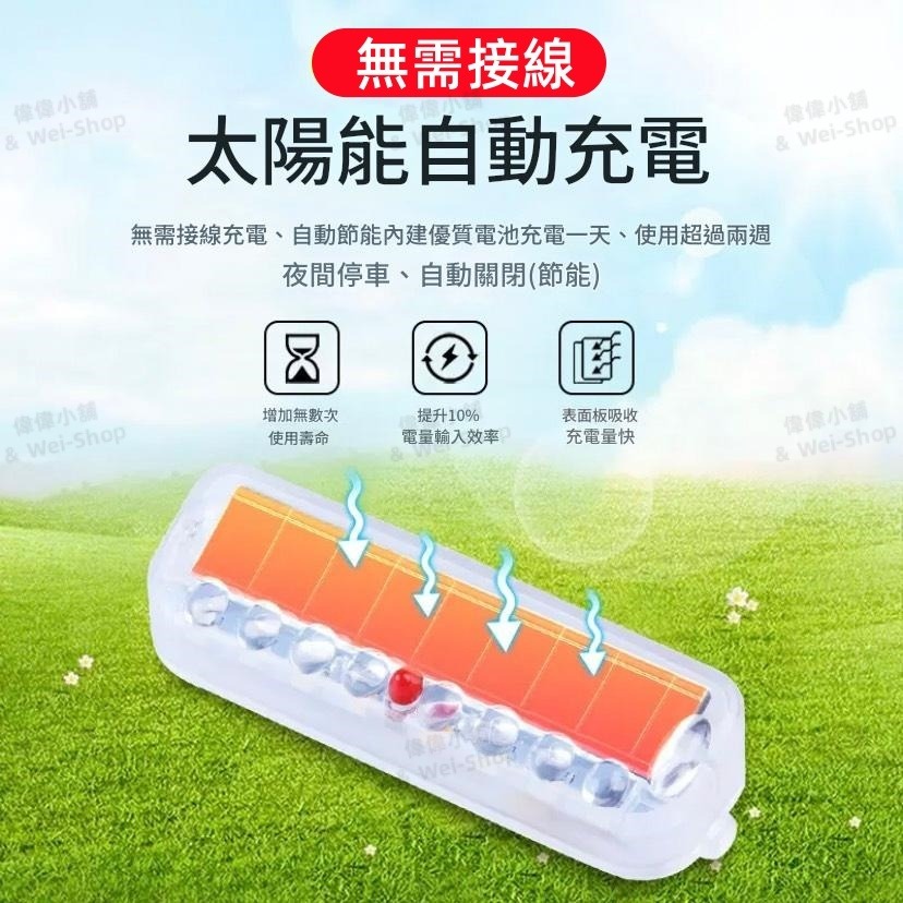 【今天買 當天寄出】太陽能LED爆閃燈 太陽能爆閃燈 車禍防追撞警示燈 免接線太陽能 警示燈 爆閃燈 後尾燈 貨車警示燈-細節圖8