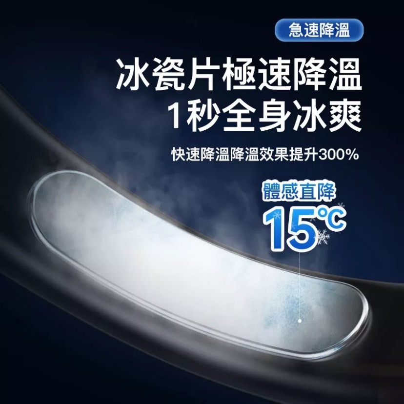 台灣出貨 【冰瓷體感降溫❄】掛脖風扇 隨身風扇 無葉風扇 懶人風扇 USB風扇 冰瓷降溫 LED數顯 七彩燈光 超長續航-細節圖8