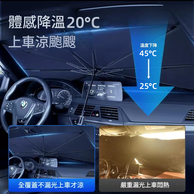 【今天買 當天寄出】汽車前擋遮陽傘 車用遮陽傘 前擋遮陽簾 玻璃隔熱紙 前擋隔熱紙 汽車遮陽簾 車用遮陽 車用遮陽簾-細節圖8