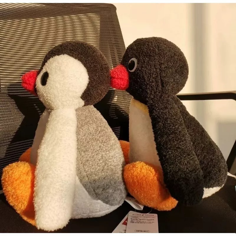 《部分現貨》pingu pinga 哥哥 妹妹 兄妹 企鵝家族 坐姿 娃娃 絨毛玩偶 38cm高-細節圖3