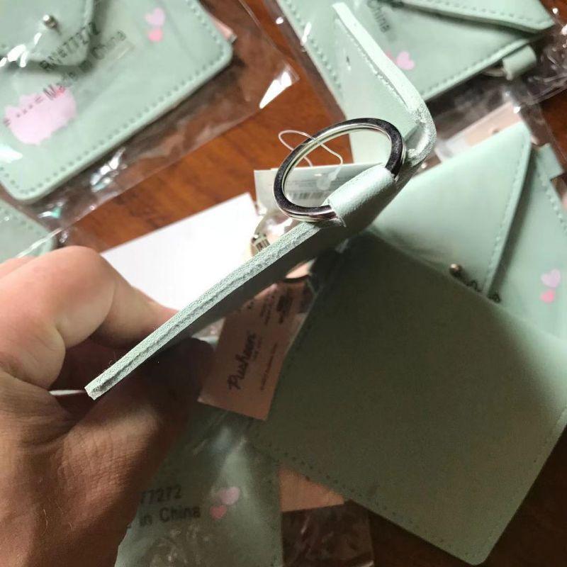 《現貨》pusheen 胖吉貓 灰貓 臉書貓 卡套 鑰匙套 收納套 pu皮革 零錢袋-細節圖3