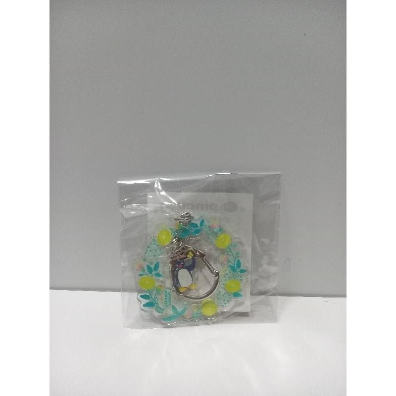 《現貨》日本 企鵝家族 pingu pinga 壓克力 鑰匙圈 吊飾 花圈 玫瑰 非洲菊 情侶 禮物-細節圖3