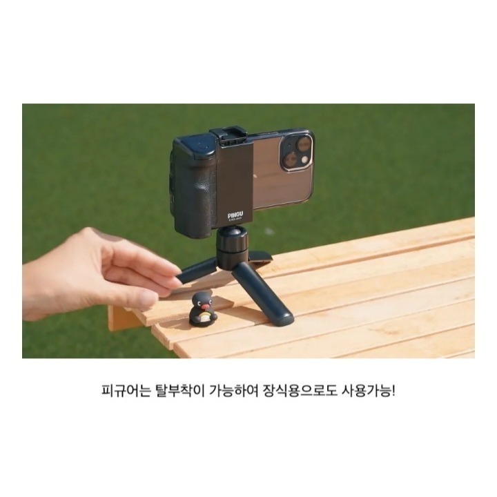 《預購》韓國 企鵝家族 pingu 相機 自拍棒 藍牙自拍器 腳架 支架-細節圖2