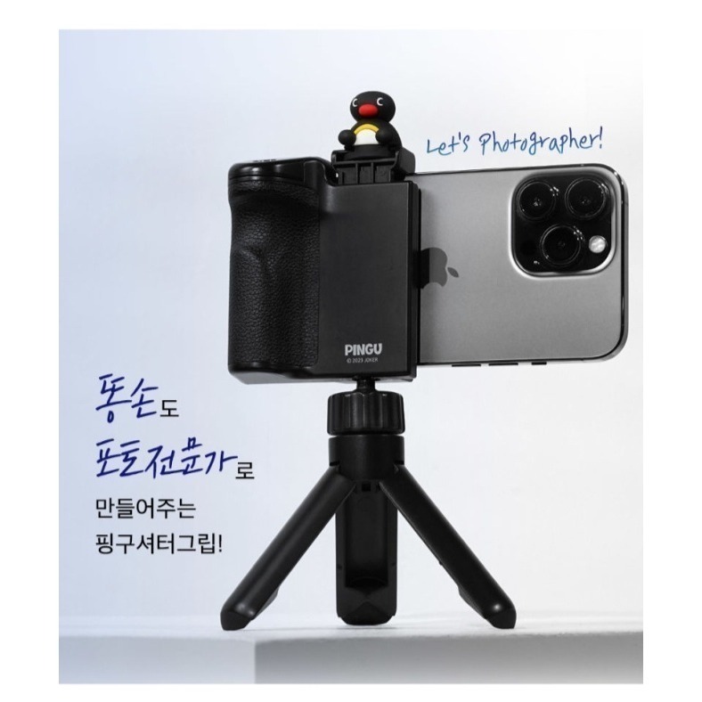 《預購》韓國 企鵝家族 pingu 相機 自拍棒 藍牙自拍器 腳架 支架-細節圖7