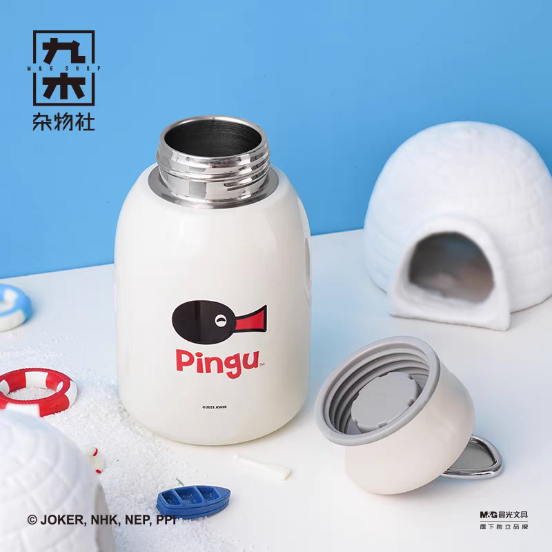 《現貨》企鵝家族 pingu 保溫瓶 保溫咖啡杯 400ml 300ml-細節圖2
