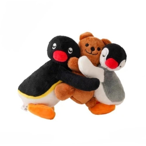 《預購》企鵝家族 pingu 擁抱小熊 娃娃 絨毛吊飾 鑰匙圈