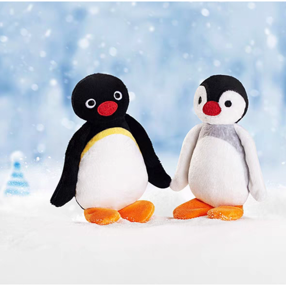 〈預購〉企鵝家族 pingu 扁扁造型 吊飾 娃娃組-細節圖2