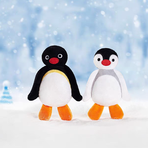 〈預購〉企鵝家族 pingu 扁扁造型 吊飾 娃娃組-細節圖3