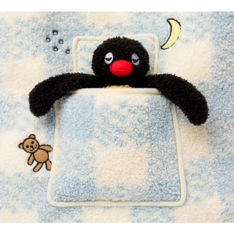 《預購》企鵝家族 pingu 淺色格紋 托特包 手提包-細節圖3