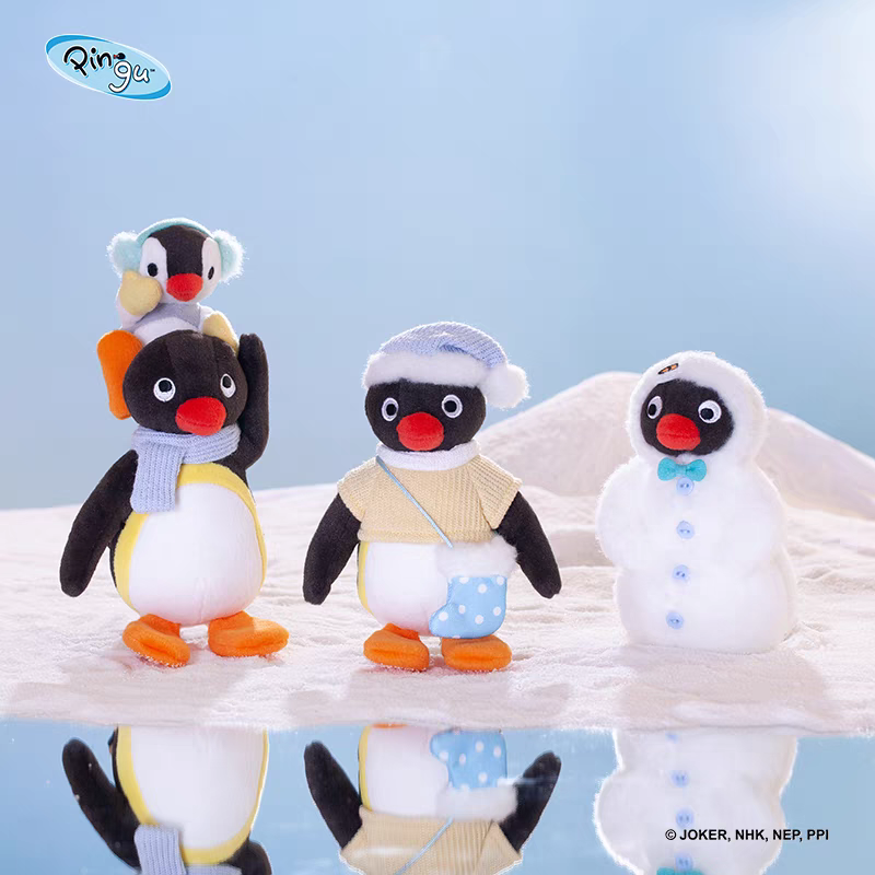 〈部分現貨〉企鵝家族 pingu pinga 冬季系列 冬天 雪人娃娃吊飾-細節圖3