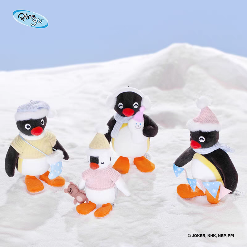 〈部分現貨〉企鵝家族 pingu pinga 冬季系列 冬天 雪人娃娃吊飾-細節圖4