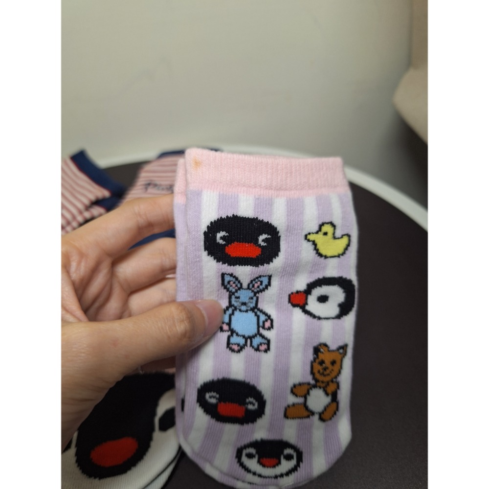〈現貨〉企鵝家族 pingu 兒童襪13～17cm 正常品 瑕疵黃斑品 組合-細節圖4