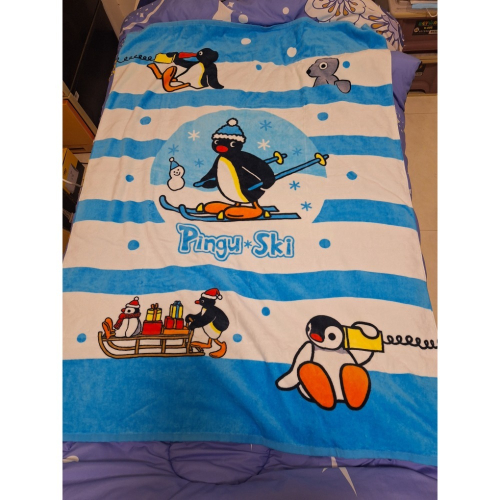 〈現貨〉企鵝家族 pingu pinga 滑雪浴巾 毯子