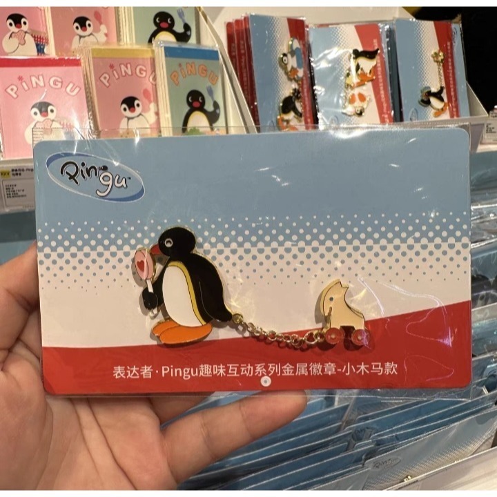 《部分現貨》企鵝家族 pingu pinga 金屬徽章 別針 裝飾 搭配-細節圖3