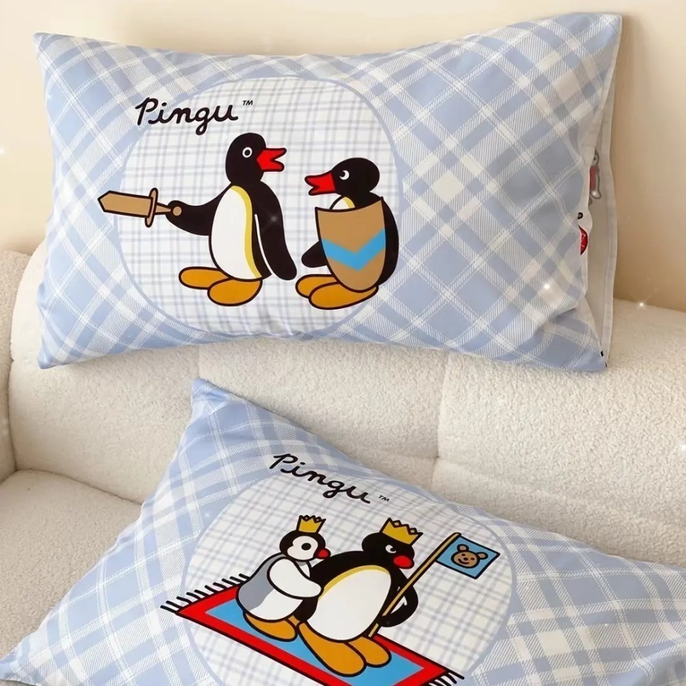 《預購》企鵝家族 pingu pinga 國王 床包組 床單 床笠 枕頭套 被套-細節圖4