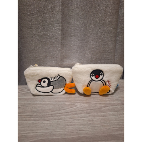 〈預購〉企鵝家族 pingu pinga 白色 小款 絨毛零錢包 拉鏈包 收納包