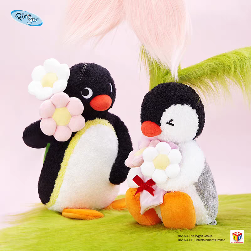 〈預購〉企鵝家族 pingu pinga 情人節 花朵 怦然心動 520 娃娃 28cm-細節圖2