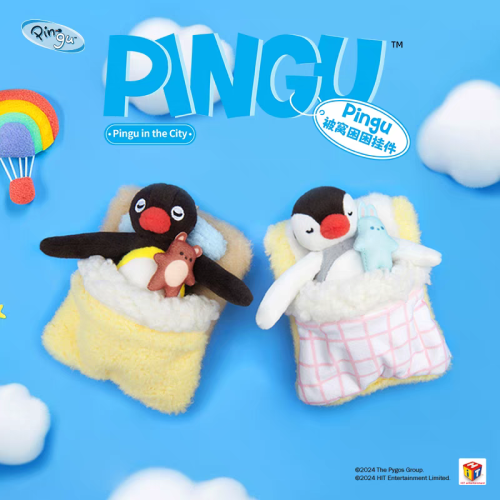 〈現貨〉企鵝家族 pingu pinga 被窩睏睏 娃娃 睡覺 吊飾睡眠