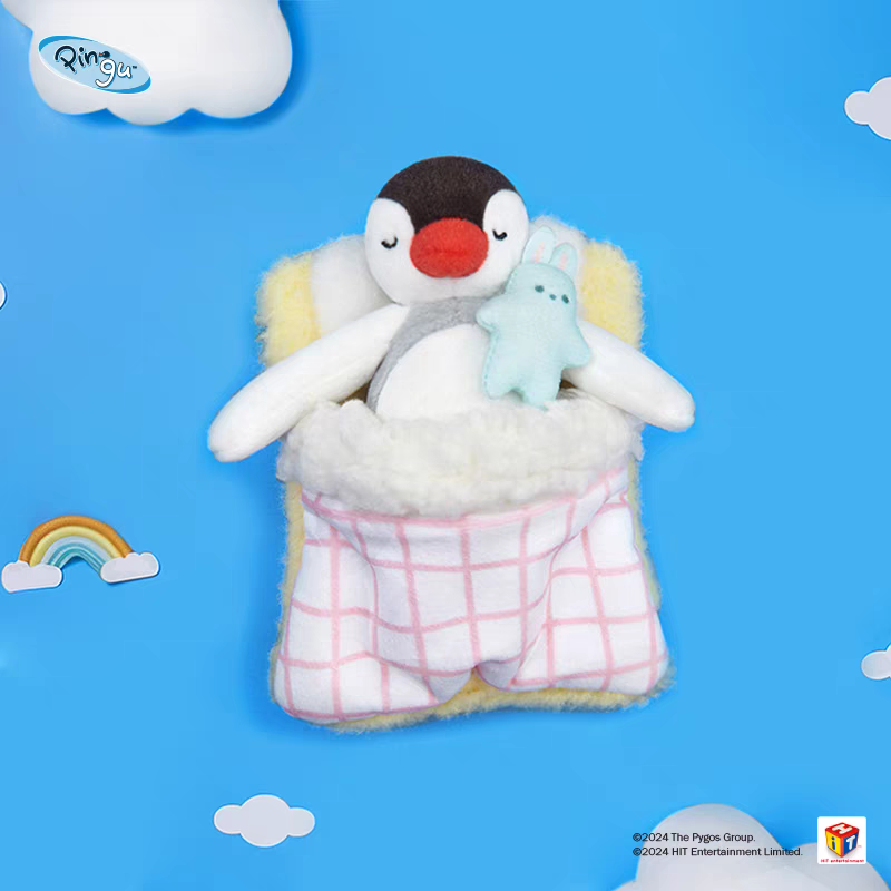 〈預購〉企鵝家族 pingu pinga 被窩睏睏 娃娃 睡覺 吊飾睡眠-細節圖3