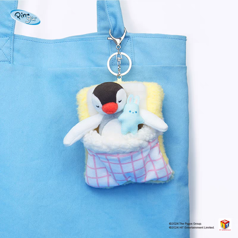 〈預購〉企鵝家族 pingu pinga 被窩睏睏 娃娃 睡覺 吊飾睡眠-細節圖4
